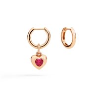 Charm Dodo Donna Cuore in Oro rosa Rubino sintetico DMC6000-HEART-SR09R - DMC6000-HEART-SR09R